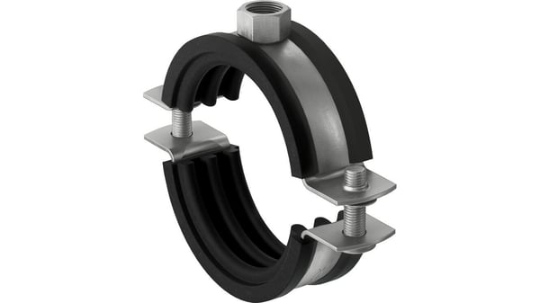 Fischer 560608, Rør klemme, Sort, Rustfritt stål, 133 - 141 mm, 12,7 cm (5"), EPDM (pakning), Rustfritt stål, 2 kN