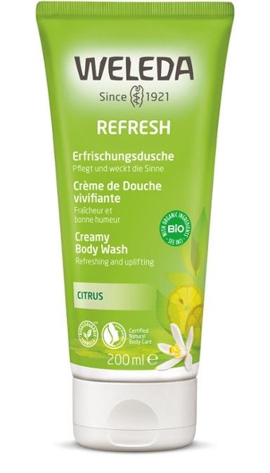 Weleda CITRUS Erfrischungsdusche, Dusjkrem, 200 ml, Voksne, Kvinner, Kropp, Normal hud
