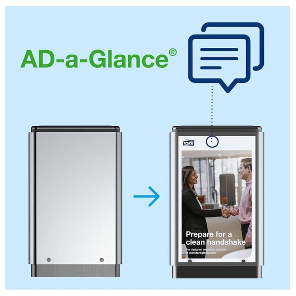 Topskilt Ad-a-Glance® til Tork gulvstander