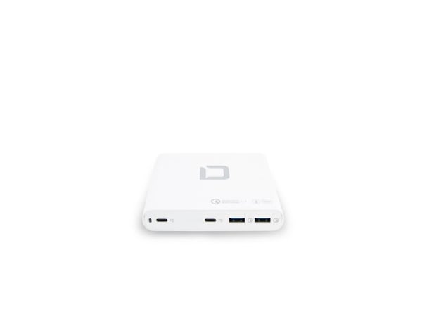 DICOTA Laptop Charger Universal PRO USB-C - Strømadapter - AC - 120 watt - utgangskontakter: 4 - Storbritannia, Europa - hvit
