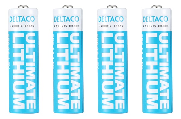 DELTACO Ultimate - Batteri 4 x AA / LR6 - Li - blå