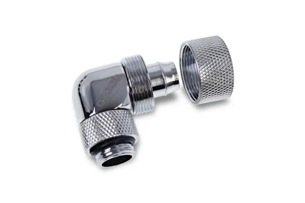 Alphacool 17614, Passende, Messing, Kromfarget, 1/4", 90°, CE, FC, RoHS