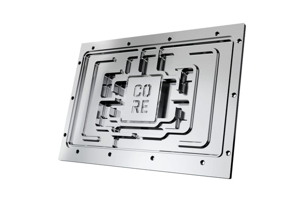 Alphacool 10269, Taustalevy, akryyli, alumiini, kromi, kupari, nailon, musta, kromi, 3-nastainen JST, 1/4", 60 °C
