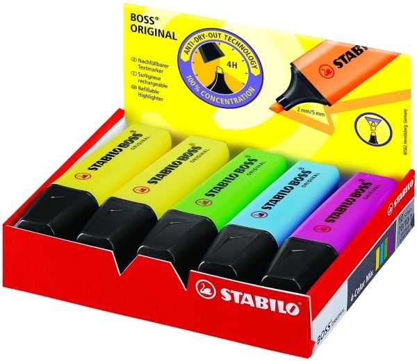 STABILO BOSS Original, 10 kpl, useita, useita, muovia