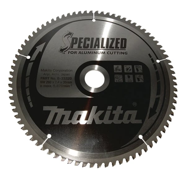 Makita Specialized - Cirkelsågblad - för aluminum - 260 mm - 80 tänder