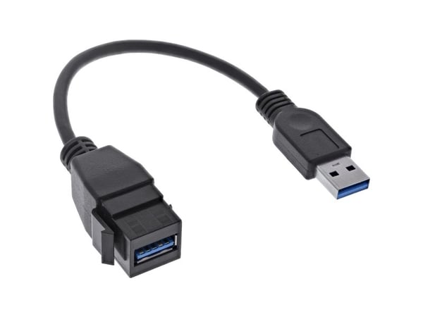 InLine 76206C, 0,2 m, USB A, USB A, USB 3.2 Gen 1 (3.1 Gen 1), Sortera