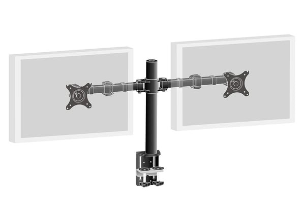 Iiyama DS1002C-B1 - Monteringssett - justerbar arm - for 2 skjermer - svart - skjermstørrelse: 10"-30" - skrivebordsmonterbar - for ProLite E2783QS...