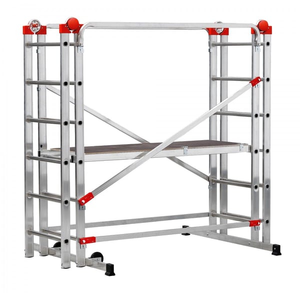 Hailo G60 9459-507 byggställning, aluminium, max. arbetshöjd 4,3 m, 2x12 steg