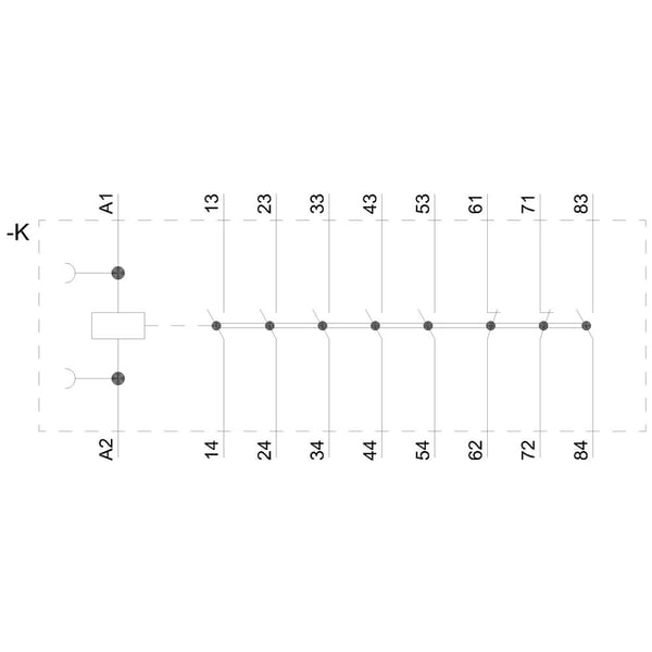 Siemens 3RH2362-2AF00 Apukosketin 1 kpl 1 kpl