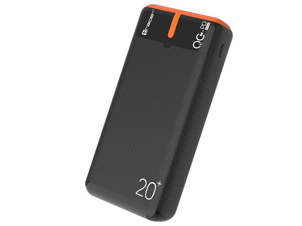Tracer EnerGen, 20000 mAh, Power Delivery, Quick Charge 3.0, Musta, Oranssi