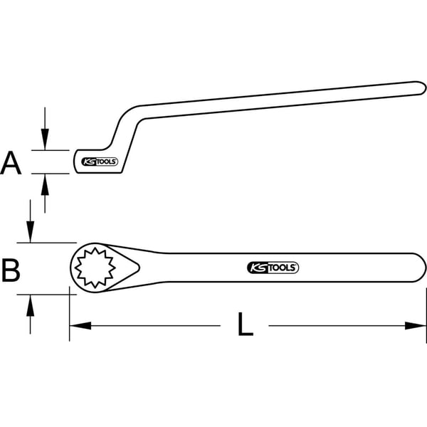 KS Tools 117.1308, Kromivanadiini-teräs, 8 mm, 1 kpl, DIN 7447, IEC 60900, 170 mm, 60 g