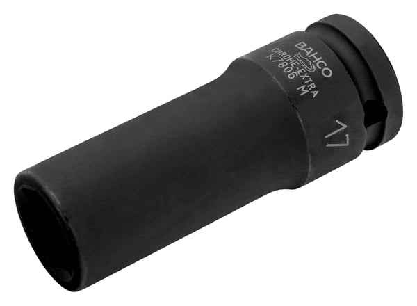 Bahco K7806M-19, Kraftpipe, Sort, 1 hoder, 1/2", Metrisk, 19 mm