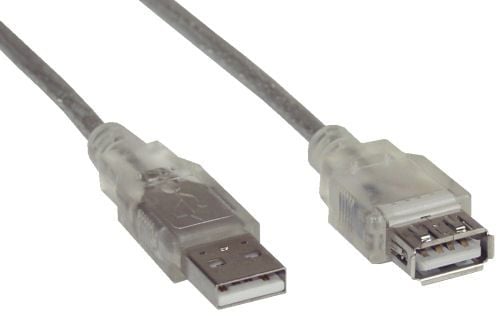 InLine 34618, 2 m, USB A, Hanstik/Hunstik, 480 Mbit/s, Transparent