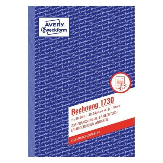 Avery 1730, Valkoinen, Keltainen, DIN A5, 148 mm, 210 mm, 40 arkkia