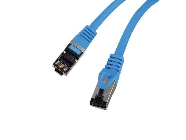 Lanberg - Koblingskabel - RJ-45 (hann) til RJ-45 (hann) - 3 m - 6.2 mm - S/FTP - CAT 8.1 - blå