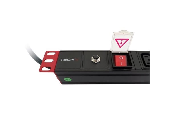 Techly I-CASE STRIP-8C, 1U, Musta, 8 AC-pistorasia(a), C13 liitin, C14 liitin, 2 m