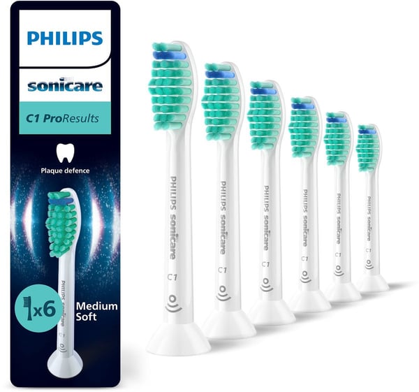 Philips Sonicare C1 ProResults tannbørstehoder – hvite – 6-pakning