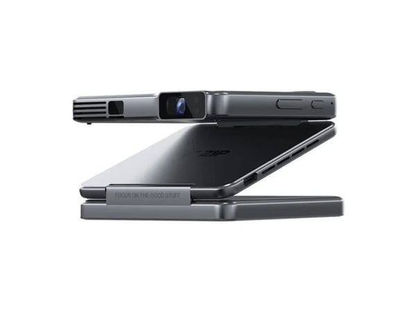 Aurzen ZIP Tri-Fold Portable Mini Projector (Gray)
