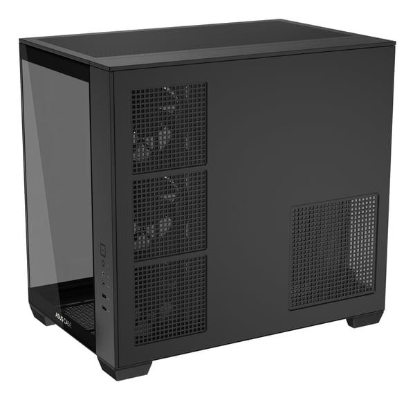 ASUS A32 PLUS TG datorchassi ARGB ATX, svart, härdat glas