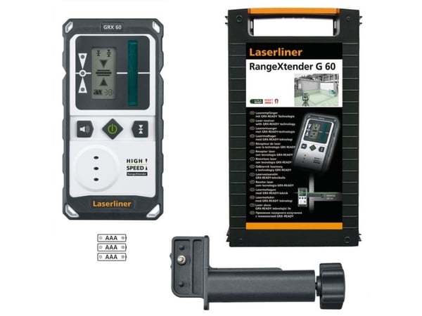 Laserliner RangeXtender G 60, Svart, Vit, 60 m, -10 - 40 ° C, IP66, AAA, 80 h