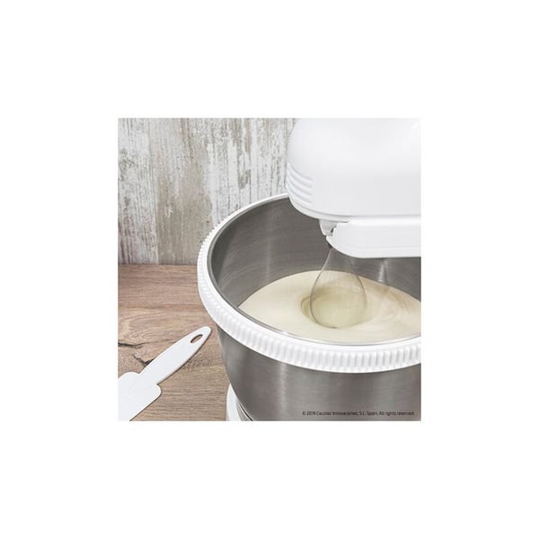 Cecotec PowerTwist 500 Steel, Elektrisk visp, Sølv, Hvit, Vispe, Elte, Miksing, Omrøring, 3,5 l, Rustfritt stål, 500 W