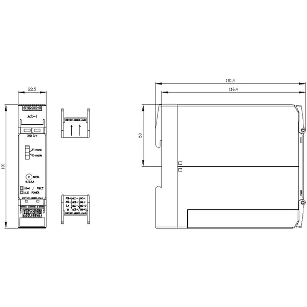 Siemens 3RK1107-0BG00-2AA2 PLC compact -moduuli 31,6 V