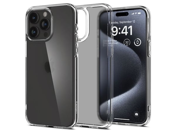 Spigen ACS06707, Suojus, Apple, iPhone 15 Pro, 15,5 cm (6.1"), Läpinäkyvä