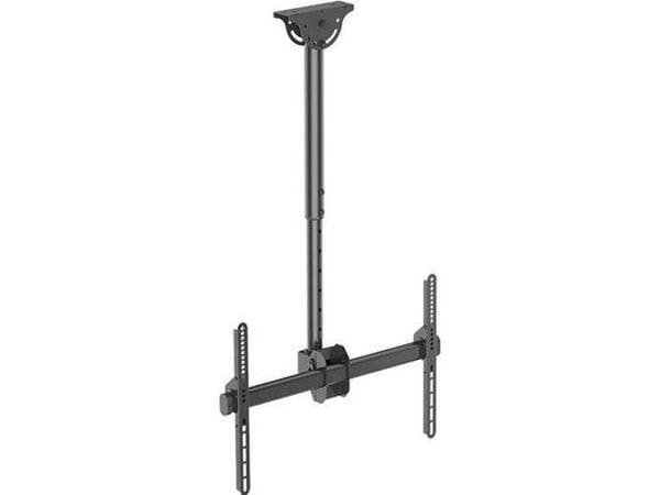 TECHly - Monteringssett (takmontering, monteringsbrakett, teleskopstang) - for flatpanel - stål - svart - skjermstørrelse: 37"-70" - takmonterbar