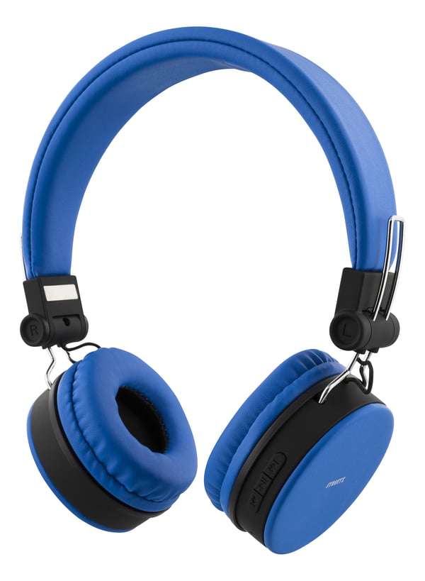 Streetz BT200 Foldable on-ear BT headset, 3.5 mm, blue, Ledning & Trådløs, Samtaler/musikk, 20 - 20000 Hz, 184 g, Hodesett, Hvit