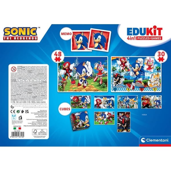 Clementoni - Edukit 4in1 - Sonic (18318) / Puslespill