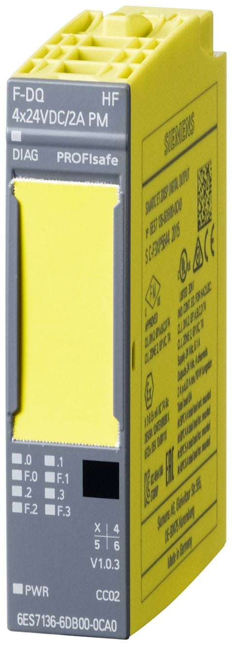 Siemens 6ES71366DB000CA0, Digital, Ut, 4 kanaler, 4 kanaler, IP20, 24 V