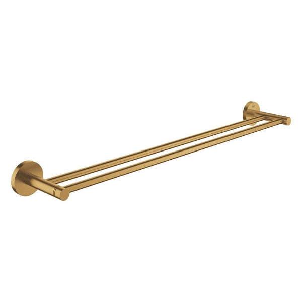 Grohe Essentials dobbel håndklestang - børstet messing