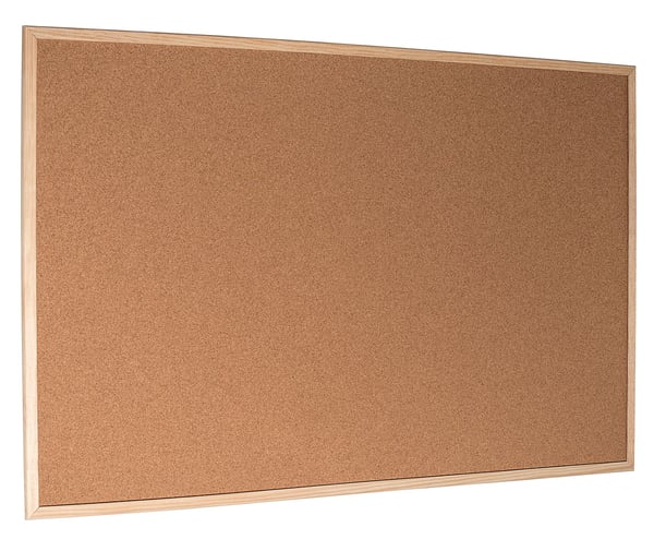 Esselte Korkkitaulu puukehyksillä 90 x 60 cm, Sisätila, Ruskea, Luonnollinen, Puu, Puu, Korkki, Standard