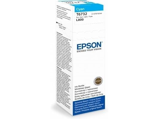 Epson T6732 - 70 ml - cyan - original - påfyllnadsbläck - för Epson L1800, L800, L805, L810, L850; EcoTank L1800