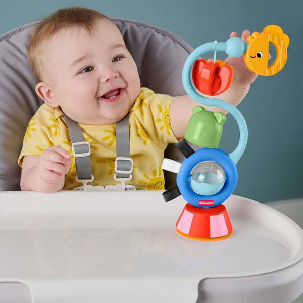 Fisher-Price -leksak med sensoriska ljud för barnstol, brickaktivitet för spädbarn från 3 månader, 0,25 År, Plast, Multifärg