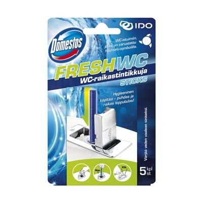 Luftfrisker/Toiletfrisker Domestos WC Sticks Ocean Fresh med Parfume til IFÖ WC,1 pk x 5 stk/krt