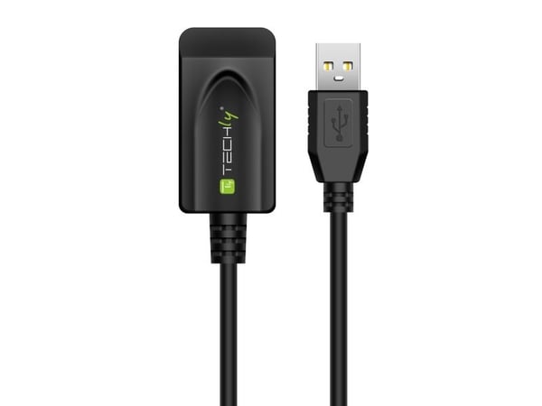 TECHly - USB-förlängningskabel - USB (hane) till USB (hona) - USB 2.0 - 5 m - svart