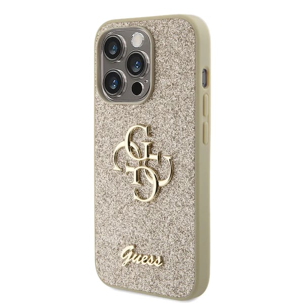 GUESS , Mobilskal, Apple, Apple iPhone 15 Pro, 17 cm (6.7"), Guld