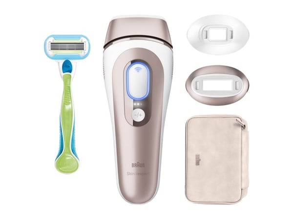 Braun Skin i-expert Pro PL7147 IPL-karvanpoistolaite, ruusukulta/valkoinen