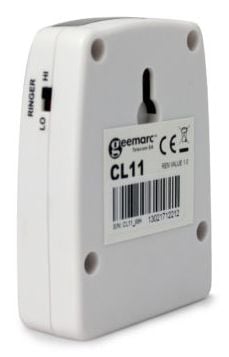 Geemarc CL11 - Visuell telefonringarlampa/ringarförstärkare för telefon - vit