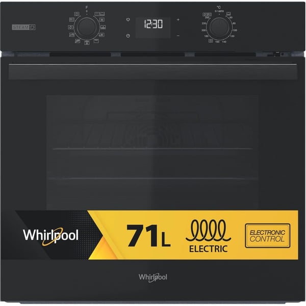 Whirlpool Elements Steam OMSR58RU1SB, Keskikokoinen, Sähköuuni, 71 L, 71 L, Pakotettu tuuletin, 2200 W