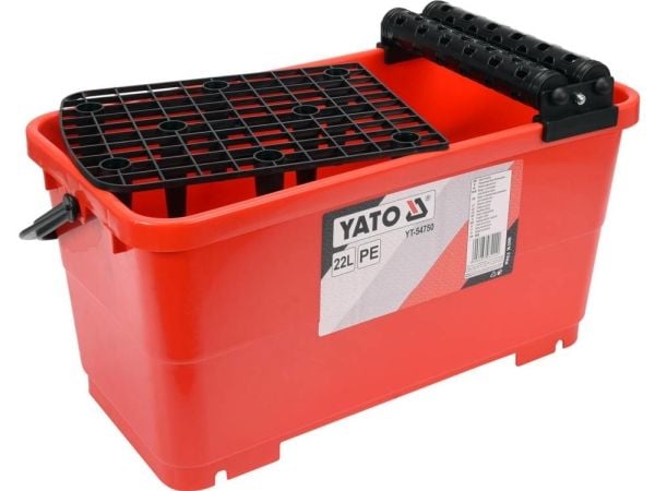 Yato YT-54750, Rakennusämpäri, Suorakulmainen, Polypropeeni, Punainen, 22 L