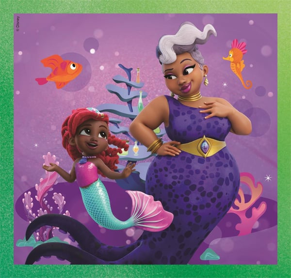 Clementoni Puslespil Square - Disney Ariel, 3x48 brikker