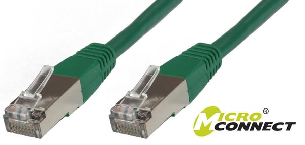 MicroConnect - Nettverkskabel - RJ-45 (hann) til RJ-45 (hann) - 15 m - FTP - CAT 6 - grønn