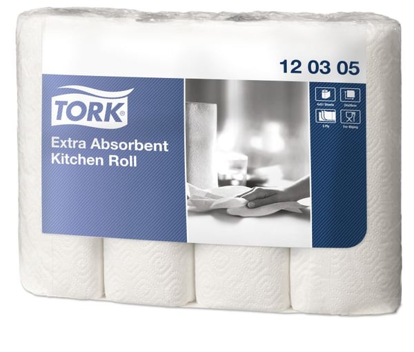 Køkkenrulle Tork Extra Soft 3-lags K1 hvid 12,2m  - (48 ruller pr. pakke)