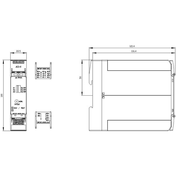 Siemens 3RK1207-3CE00-2AA2 PLC-kompaktmodul 31,6 V