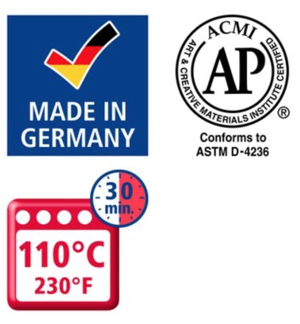 Staedtler FIMO 8042-9, Keramiklera, Svart, 8 styck, 110 ° C, 30 min, Tyskland
