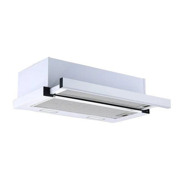 Scandomestic KHP60300A - Kåpa - teleskopisk - bredd: 60 cm - djup: 28 cm - utsug och återcirkulering (-) - med inbyggd motor