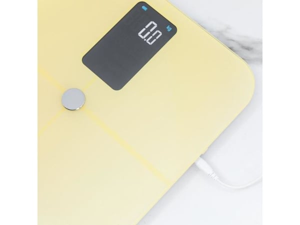 Cecotec Surface Precision 10400 Smart Healthy Vision, Sähkökäyttöinen henkilövaaka, 180 kg, 100 g, Keltainen, 5 kg, kg/lb