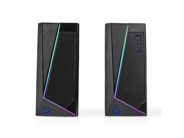 Nedis Gaming GSPR31020BK - Høyttalere - for PC - 2.0-kanal - 6 watt - svart